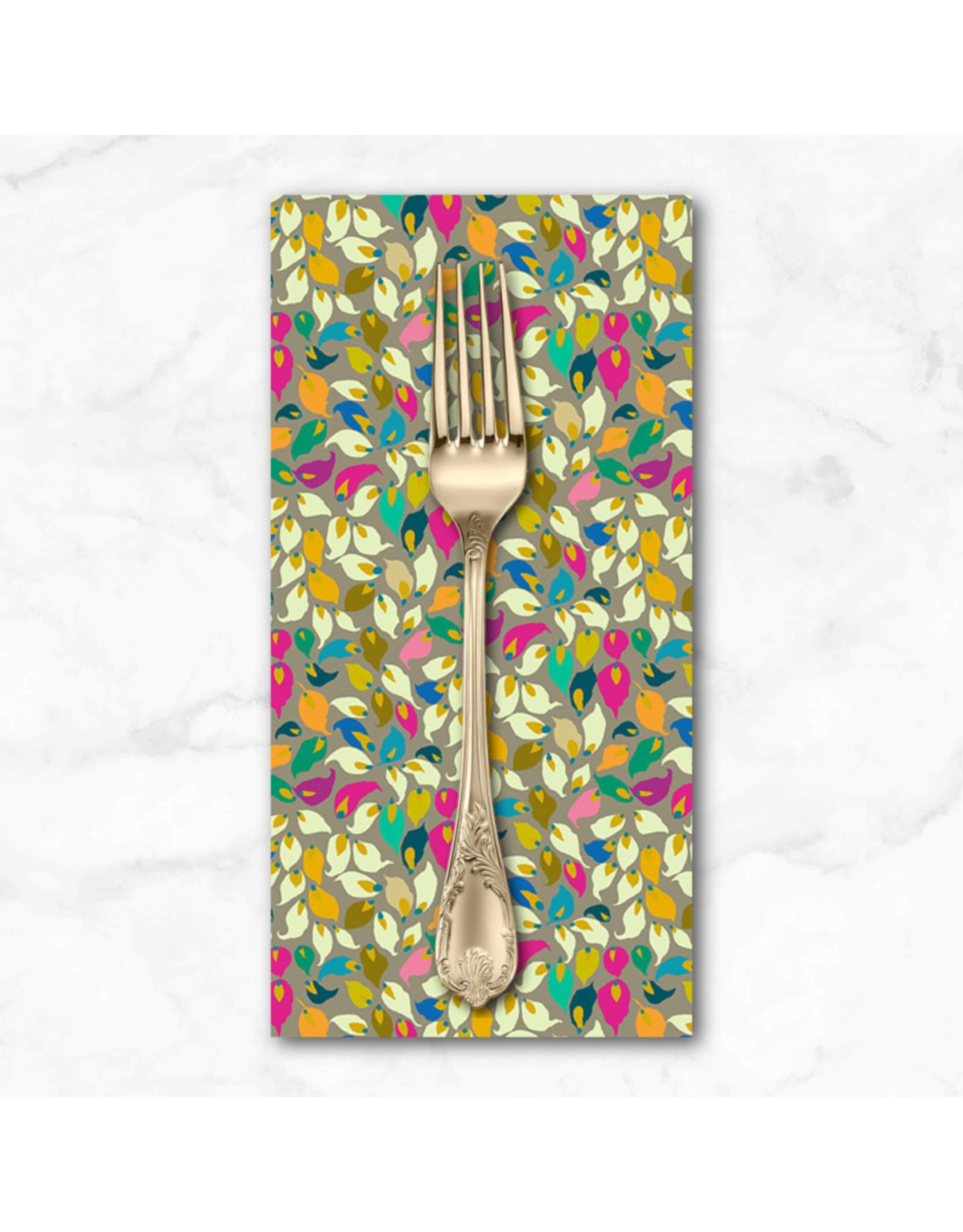 PD's Sally Kelly Collection Botanica, Summer Leaves in Mushroom, Dinner Napkin