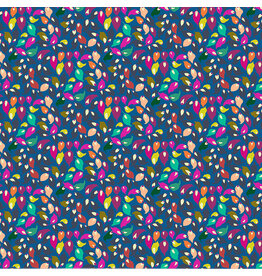 Sally Kelly ON SALE-5 YARD CUT - Botanica, Summer Leaves in Blue