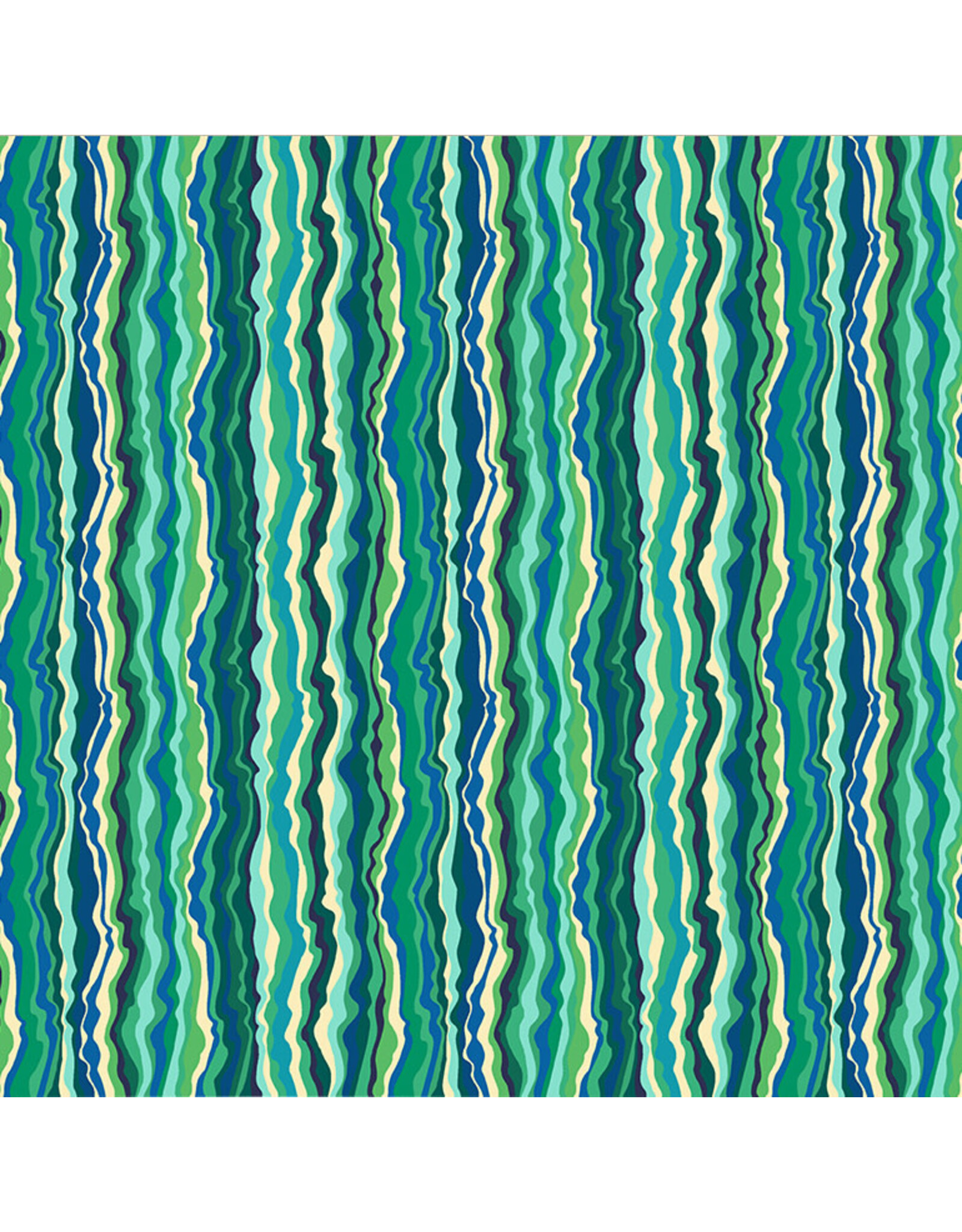 Sally Kelly Botanica, Shimmer in Jade, Fabric Half-Yards