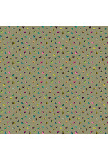 Sally Kelly ON SALE-5 YARD CUT - Botanica, Flutter in Mushroom