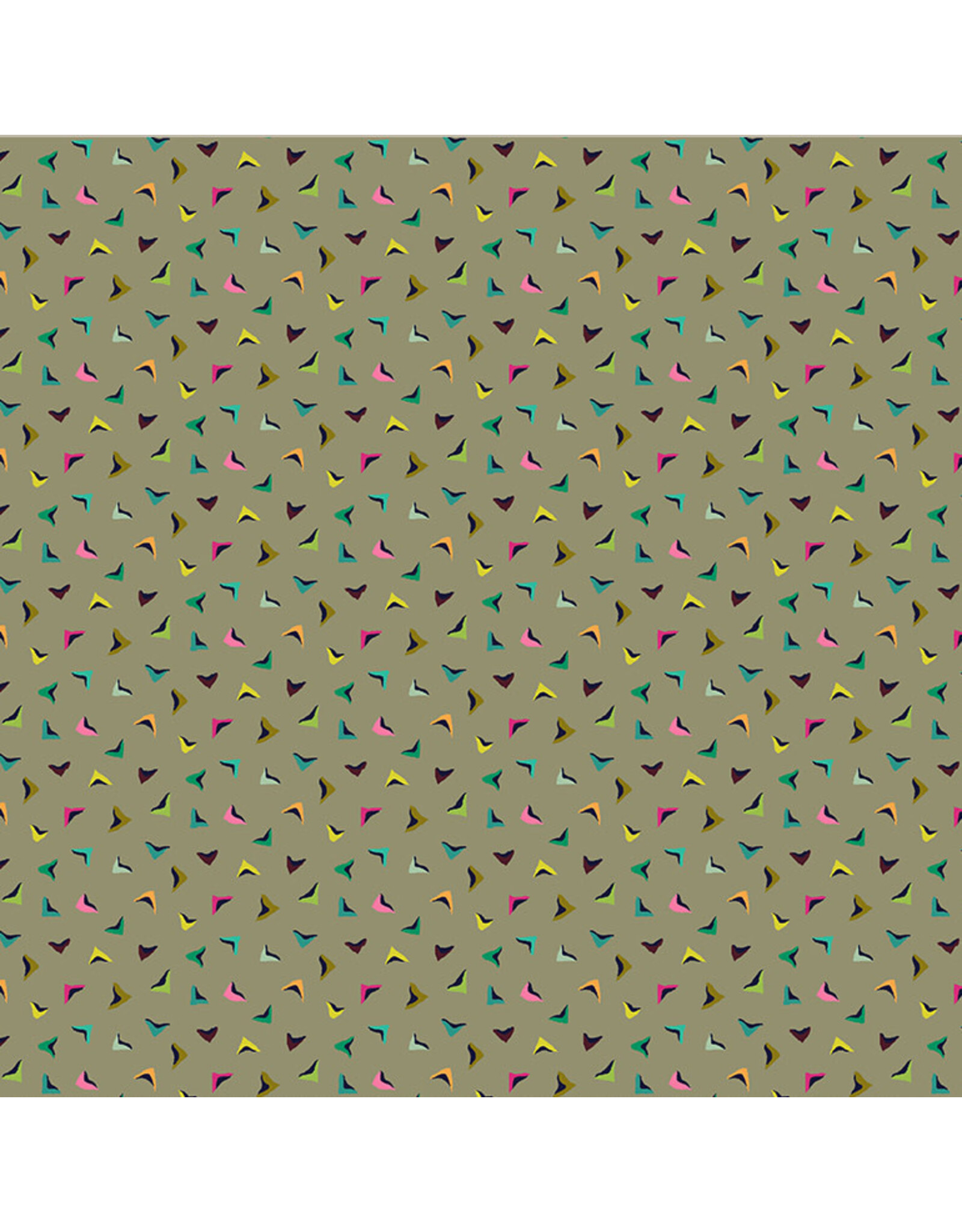 Sally Kelly ON SALE-5 YARD CUT - Botanica, Flutter in Mushroom