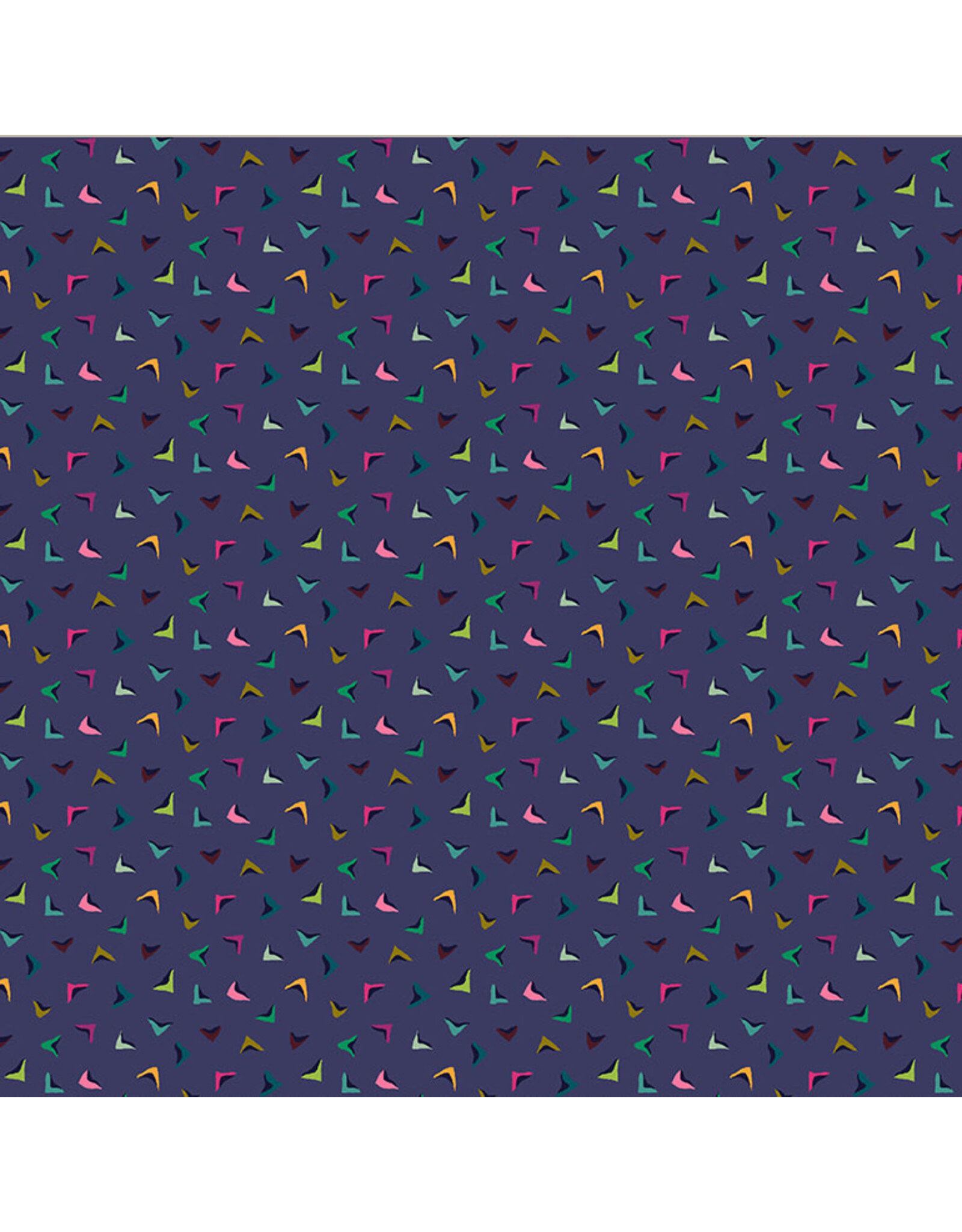 Sally Kelly Botanica, Flutter in Indigo, Fabric Half-Yards