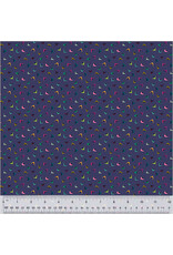 Sally Kelly Botanica, Flutter in Indigo, Fabric Half-Yards