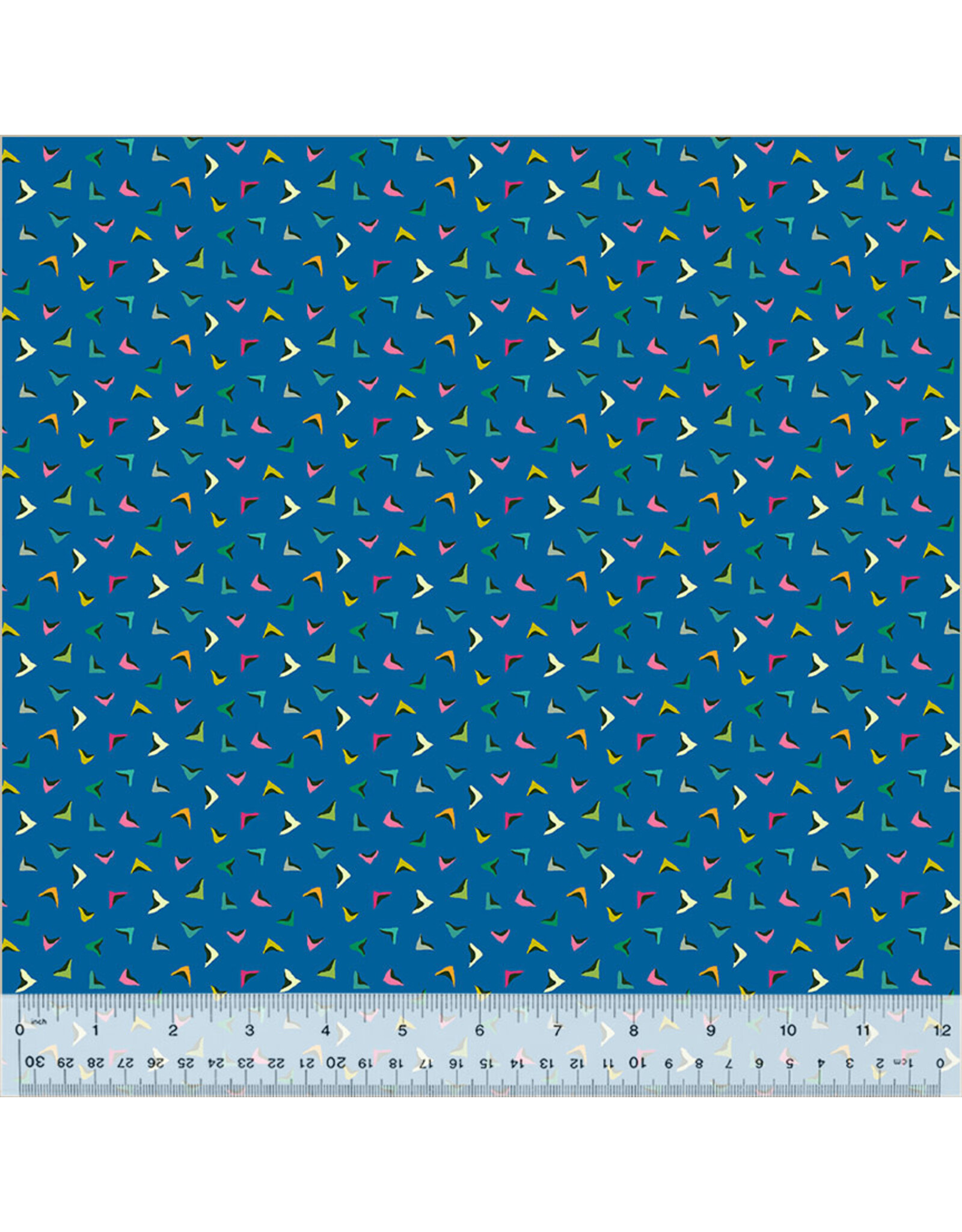 Sally Kelly Botanica, Flutter in Blue, Fabric Half-Yards