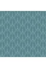 Cloud9 Fabrics March Balloons, The House Beautiful Design A in Echo Blue, Fabric Half-Yards