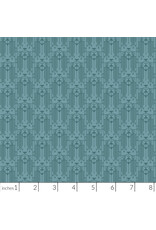 Cloud9 Fabrics March Balloons, The House Beautiful Design A in Echo Blue, Fabric Half-Yards