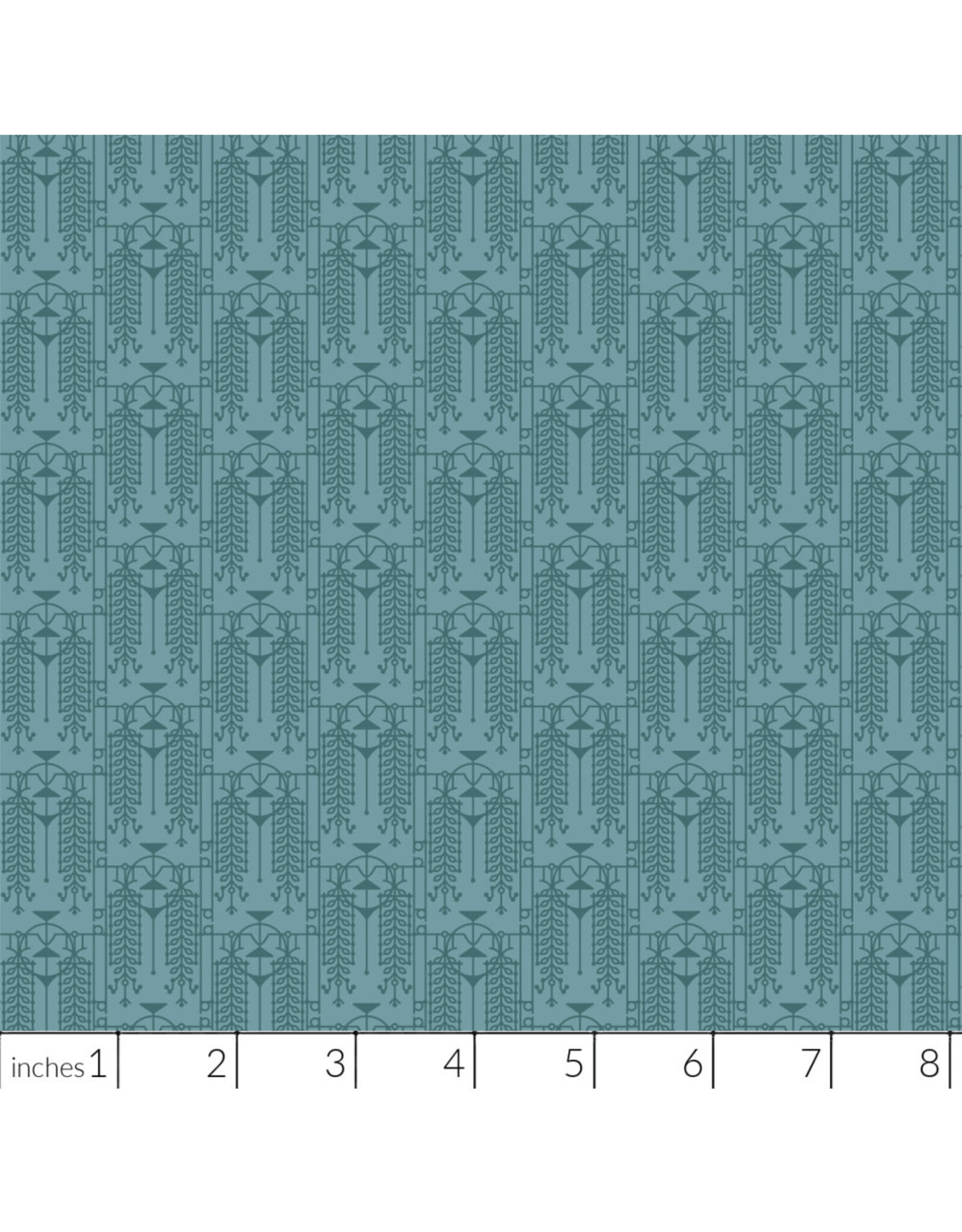 Cloud9 Fabrics March Balloons, The House Beautiful Design A in Echo Blue, Fabric Half-Yards