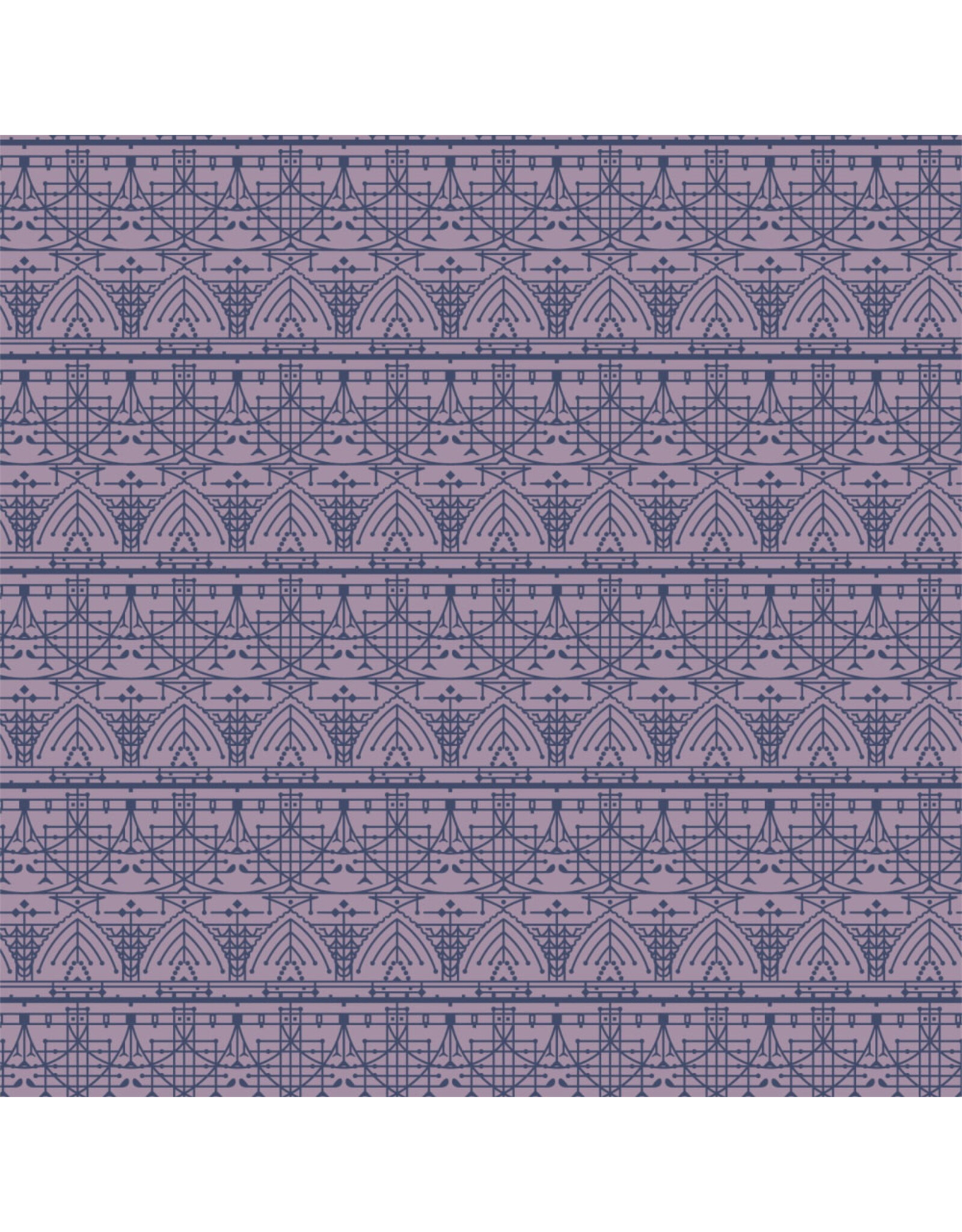 Frank Lloyd Wright March Balloons, The House Beautiful Design B in Murisaki, Fabric Half-Yards