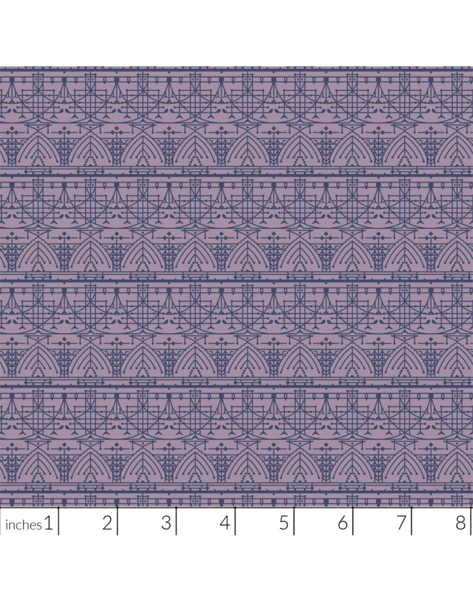 Frank Lloyd Wright March Balloons, The House Beautiful Design B in Murisaki, Fabric Half-Yards