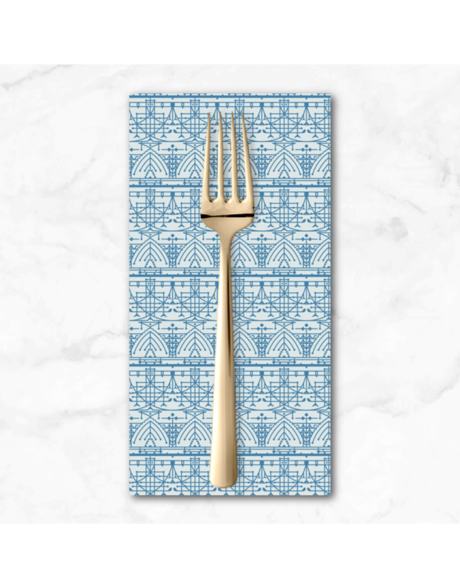 PD's Frank Lloyd Wright Collection March Balloons, The House Beautiful Design B in Blue Bird, Dinner Napkin