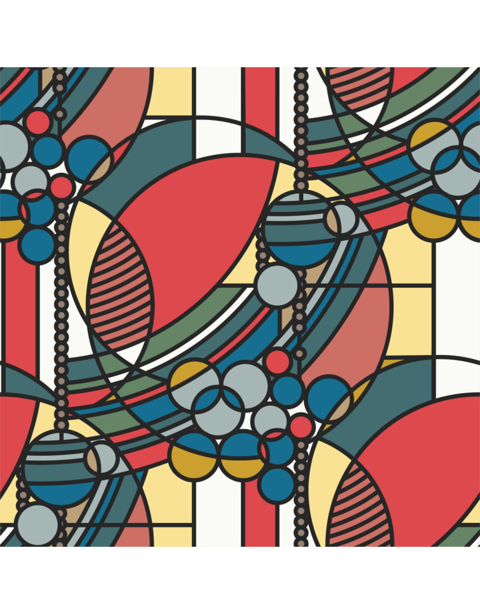 Frank Lloyd Wright March Balloons in Bright, Fabric Half-Yards