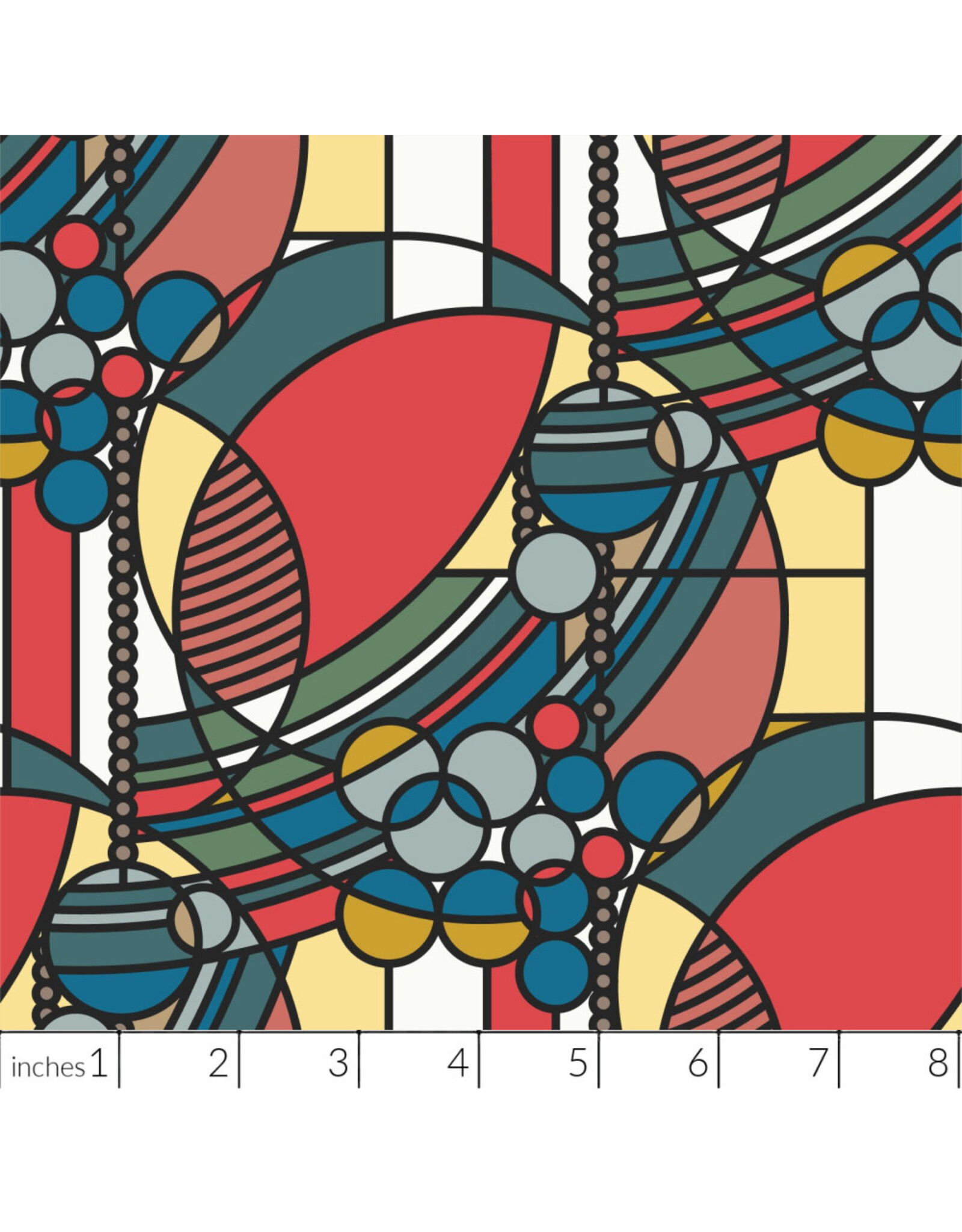 Frank Lloyd Wright March Balloons in Bright, Fabric Half-Yards