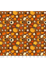 PD's LEEZAWORKS Collection Meowloween, Pumpkin Cats in Umber, Dinner Napkin