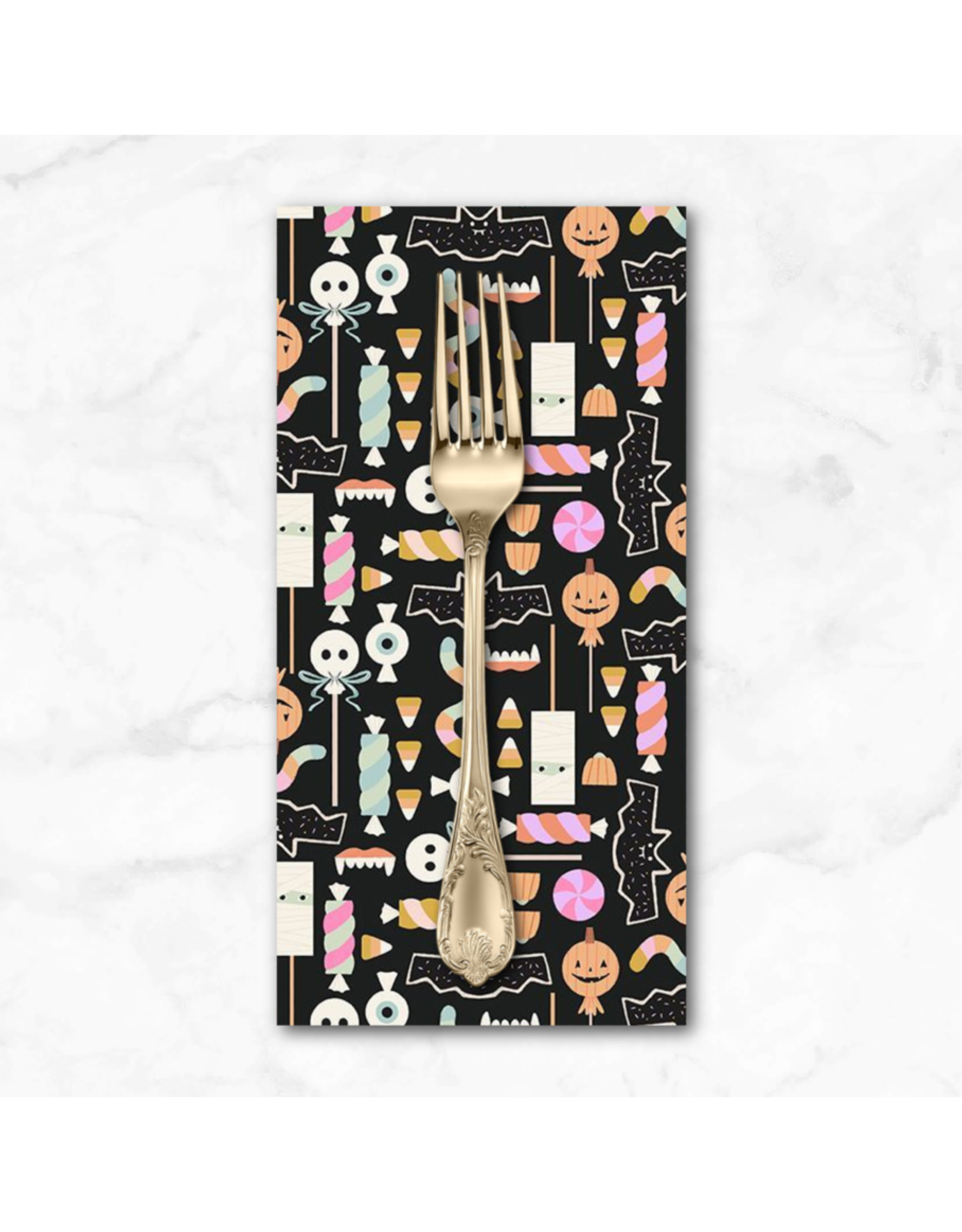 PD's Faye Guanipa Collection Harvest Moon, Halloween Candy in Tar, Dinner Napkin