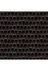 Paintbrush Studio Starlight Spooks, Black Cats, Fabric Half-Yards