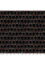 Paintbrush Studio Starlight Spooks, Black Cats, Fabric Half-Yards