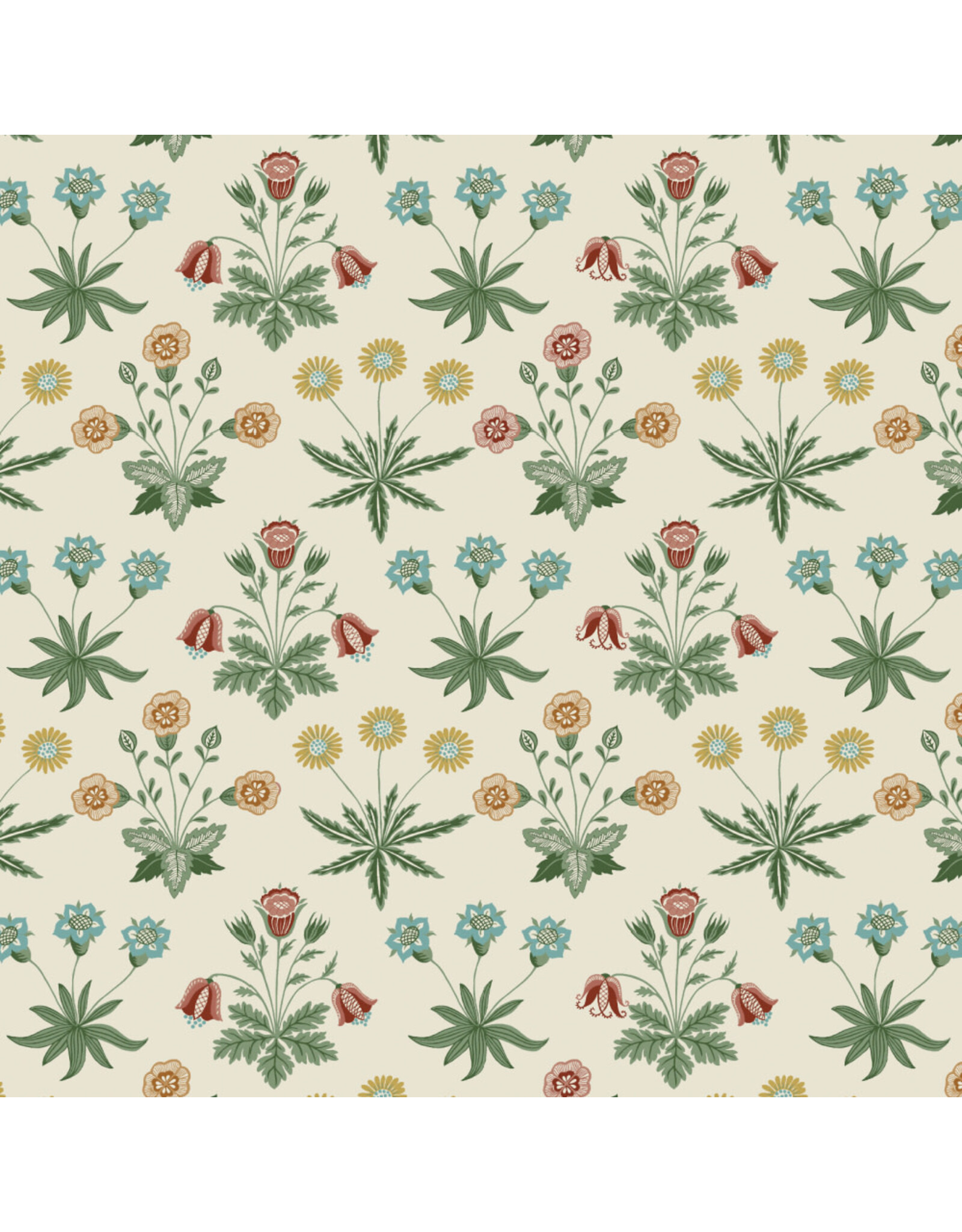 William Morris & Co. Morris & Co.'s Walker House, Daisy in Multi, Fabric Half-Yards