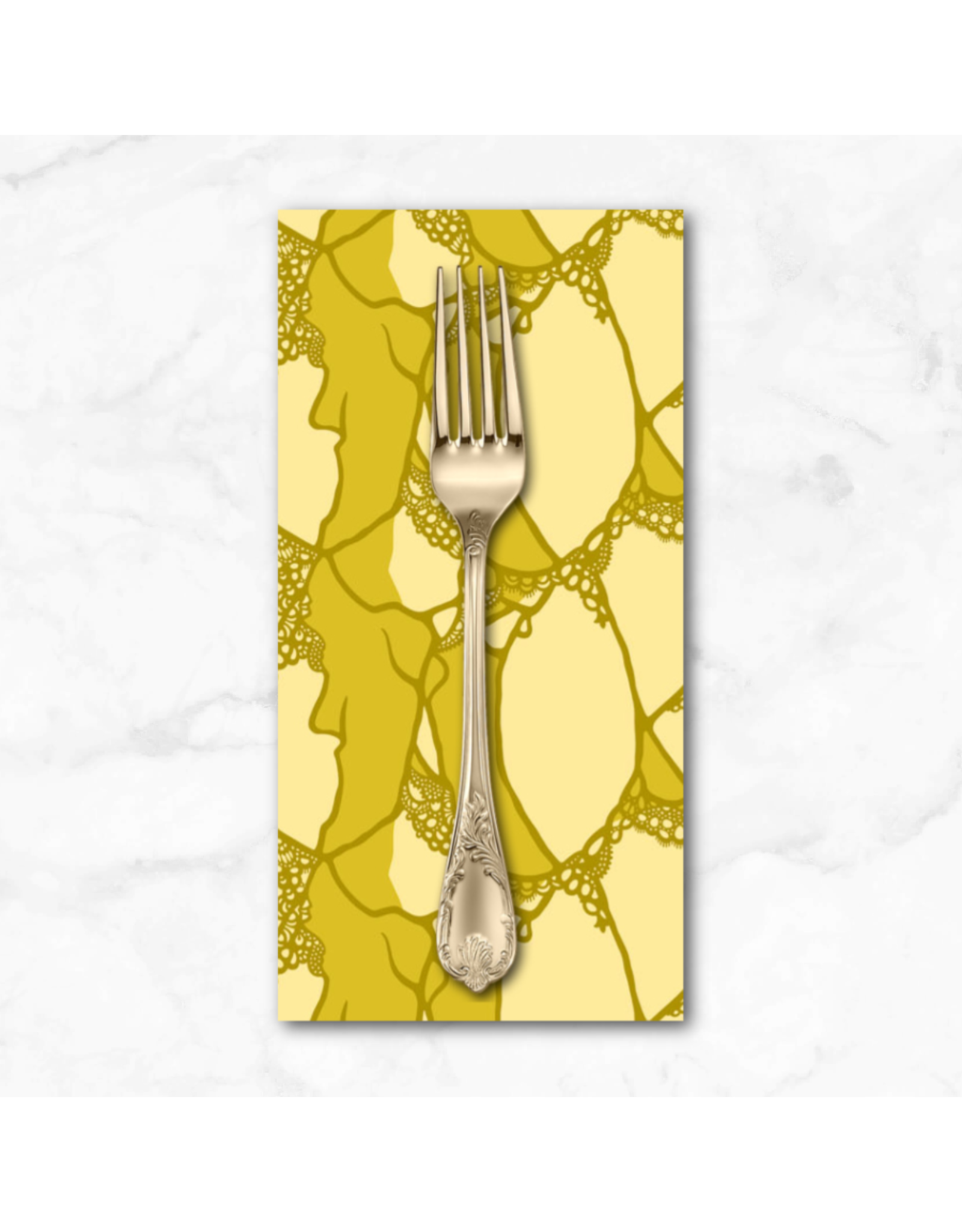PD's Figo Collection Wild Abandon, Entangled in Gold, Dinner Napkin