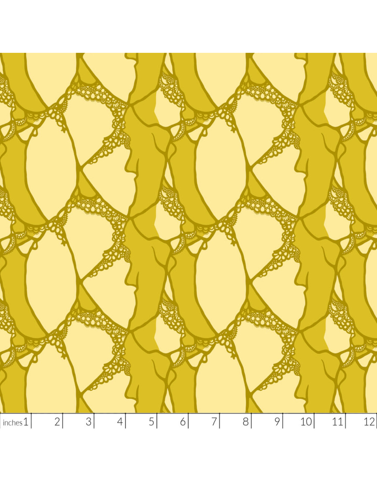 Figo Wild Abandon, Entangled in Gold, Fabric Half-Yards
