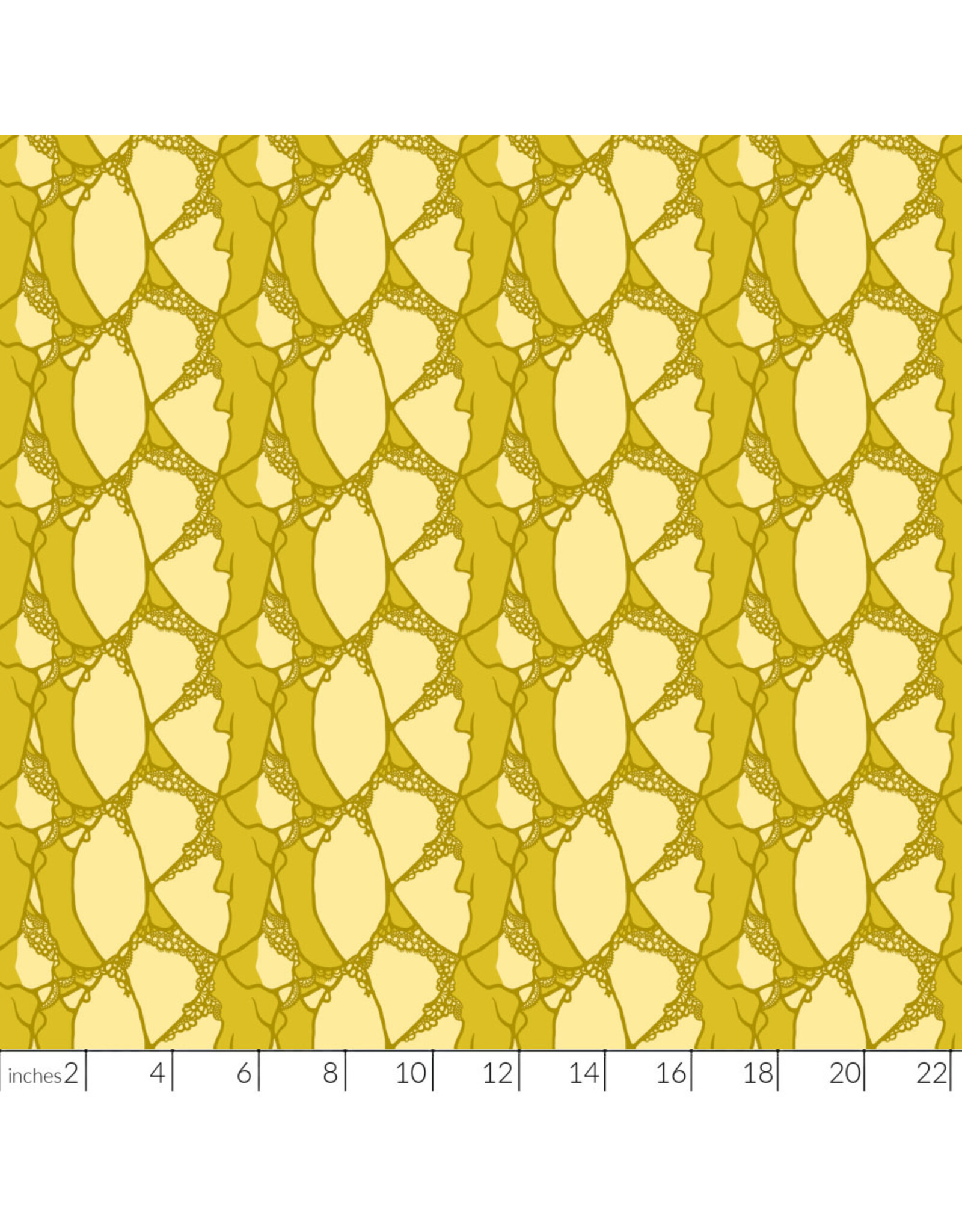 Figo Wild Abandon, Entangled in Gold, Fabric Half-Yards