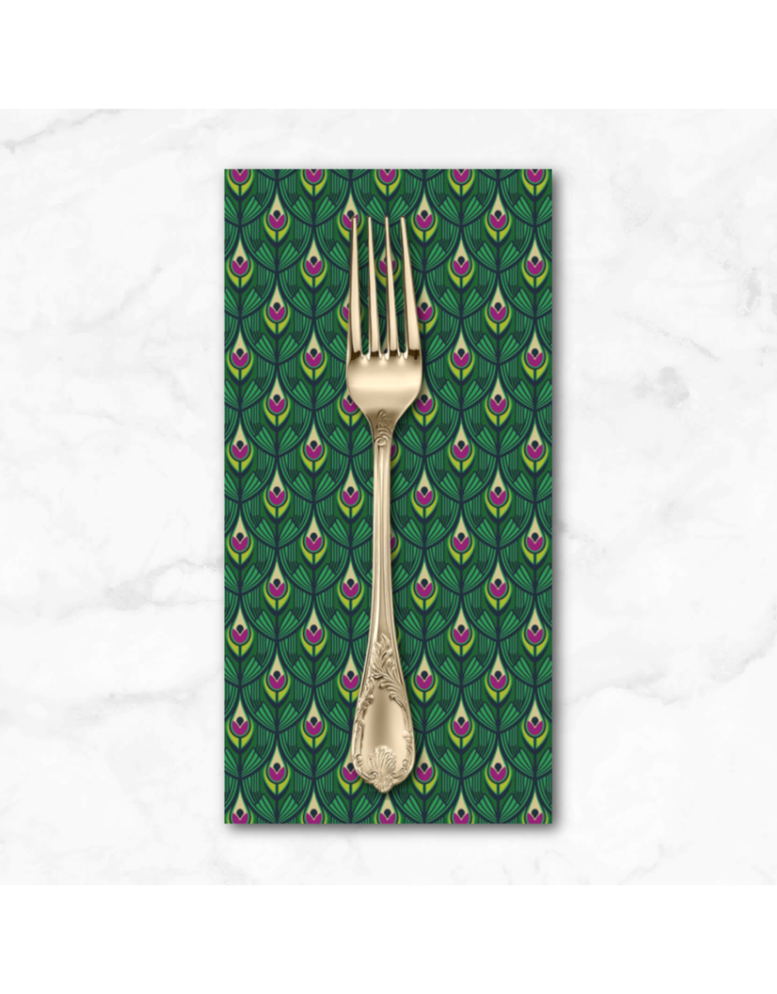 PD's Figo Collection Wild Abandon, Swagger in Teal, Dinner Napkin