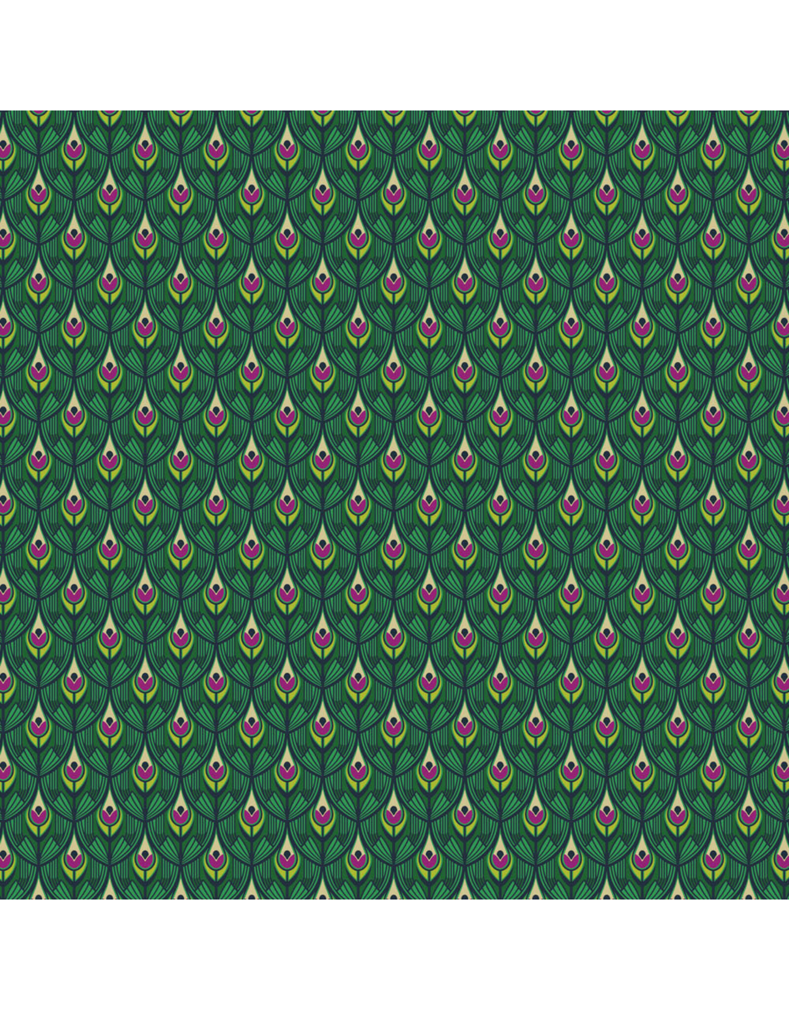 Figo ON SALE-5 YARD CUT - Wild Abandon, Swagger in Teal