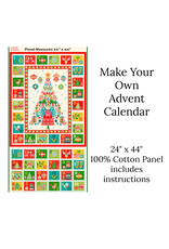 Andover Fabrics Christmas Brights Advent Calendar Panel, 24” x 42”