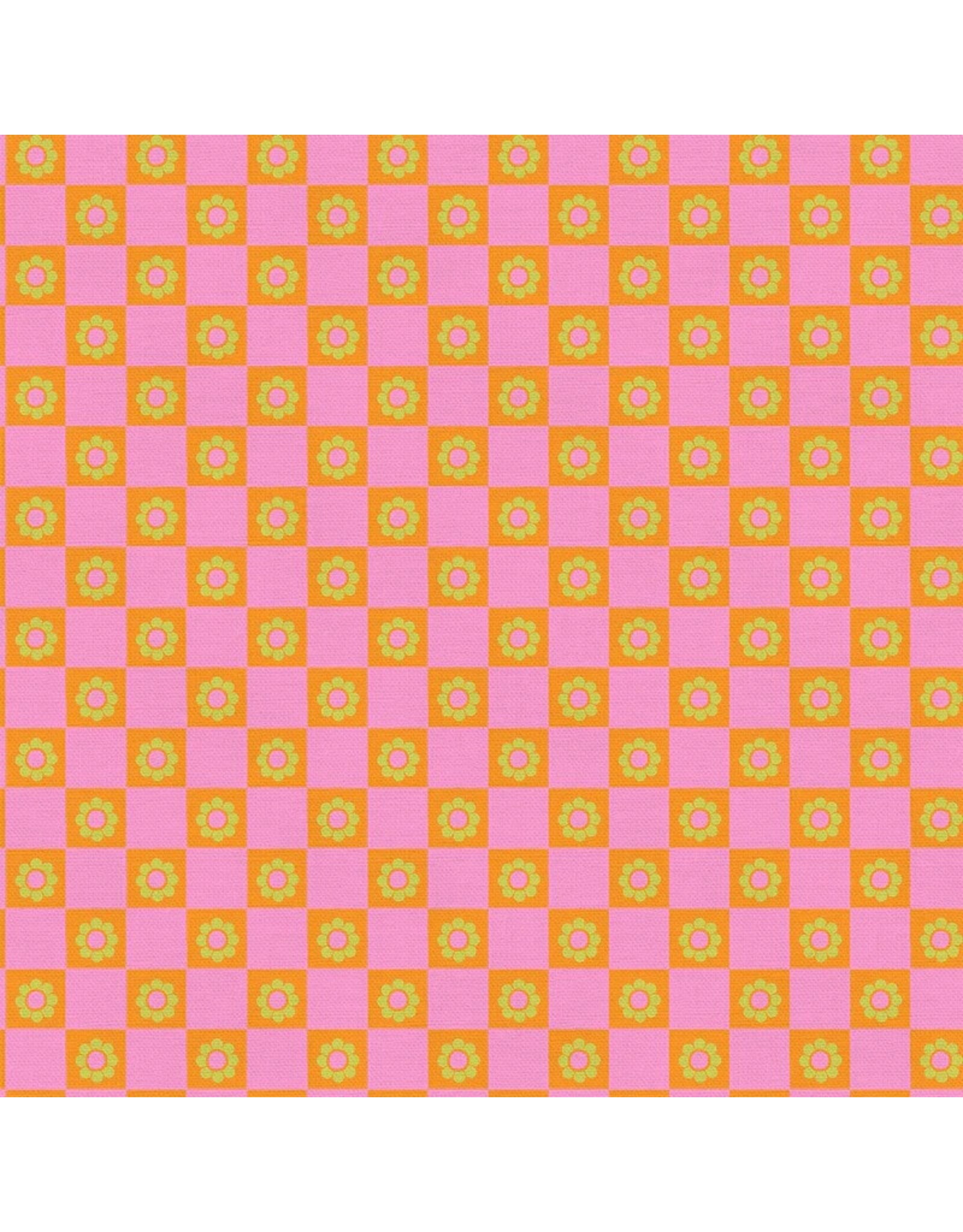 Paintbrush Studio Goin Surfin, Beach Blanket in Pink and Orange, Fabric Half-Yards