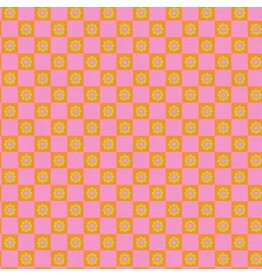 Paintbrush Studio ON SALE-5 YARD CUT - Goin Surfin, Beach Blanket in Pink and Orange