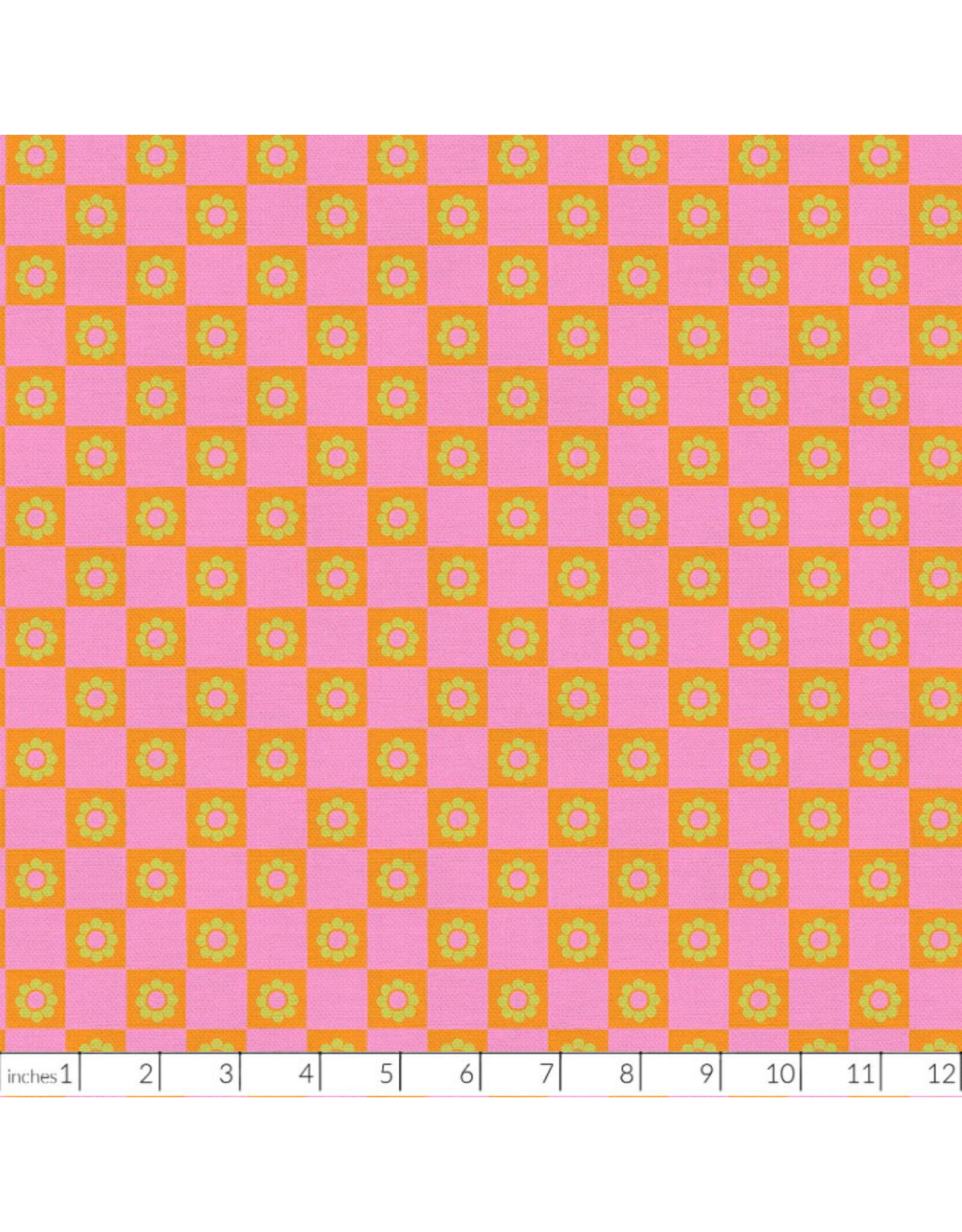 Paintbrush Studio Goin Surfin, Beach Blanket in Pink and Orange, Fabric Half-Yards