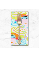 PD's Paintbrush Studio Collection Goin Surfin, Endless Summer in Rainbow, Dinner Napkin