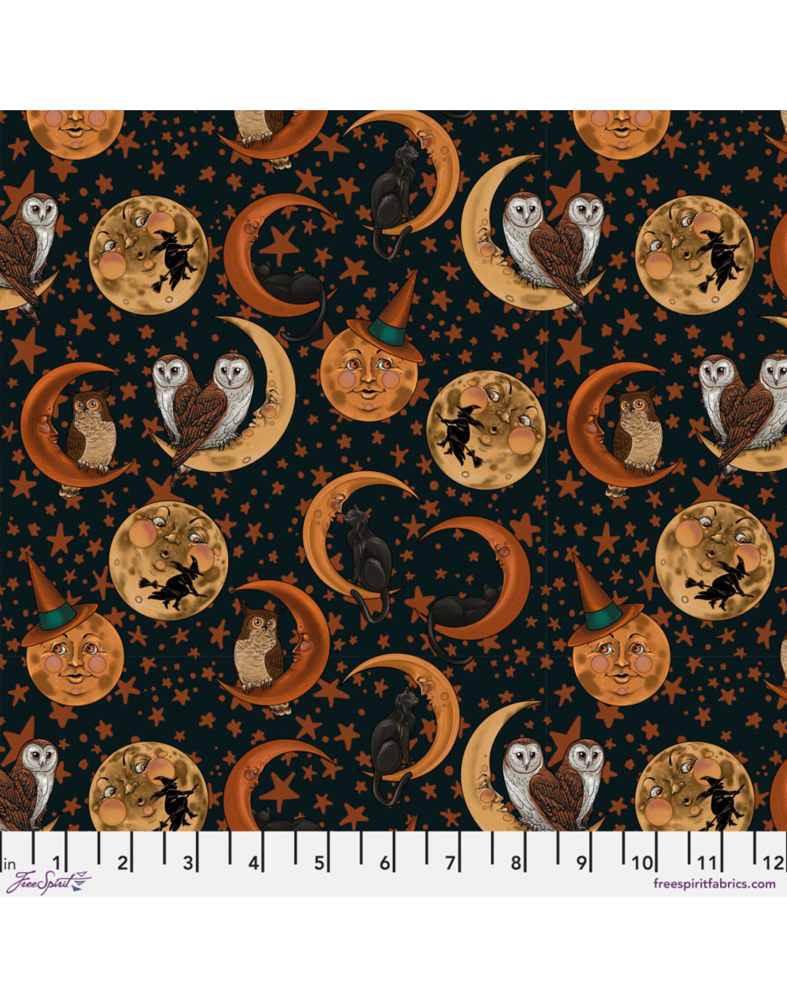 PD's Rachel Hauer Collection Mystic Moonlight, Moons in Black, Dinner Napkin