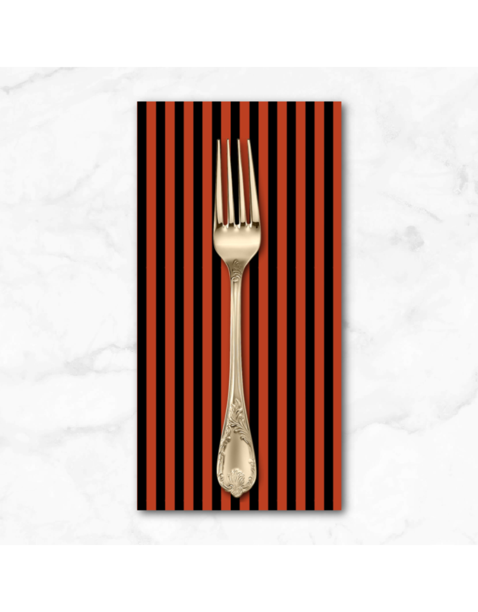 PD's Rachel Hauer Collection Mystic Moonlight, Stripe in Orange, Dinner Napkin