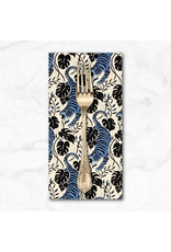 PD's Sevenberry Collection Tropics, Tiger with Tropical Leaves in Blue Light, Dinner Napkin