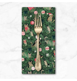 Christmas Collection Sweater Weather, Tree Kittens in Multi Dinner Napkin