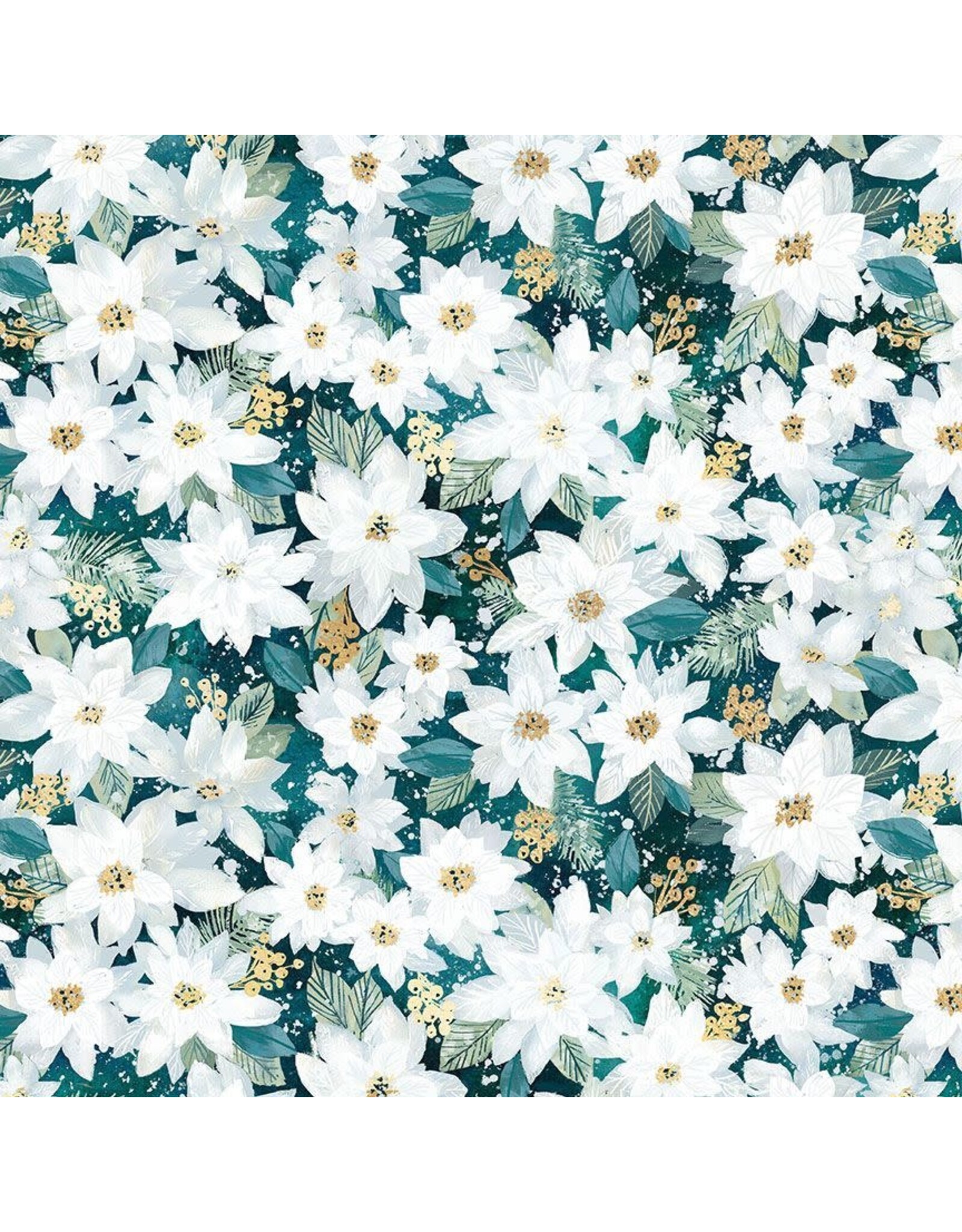 Dear Stella Sweater Weather, Star Poinsettias in Multi, Fabric Half-Yards