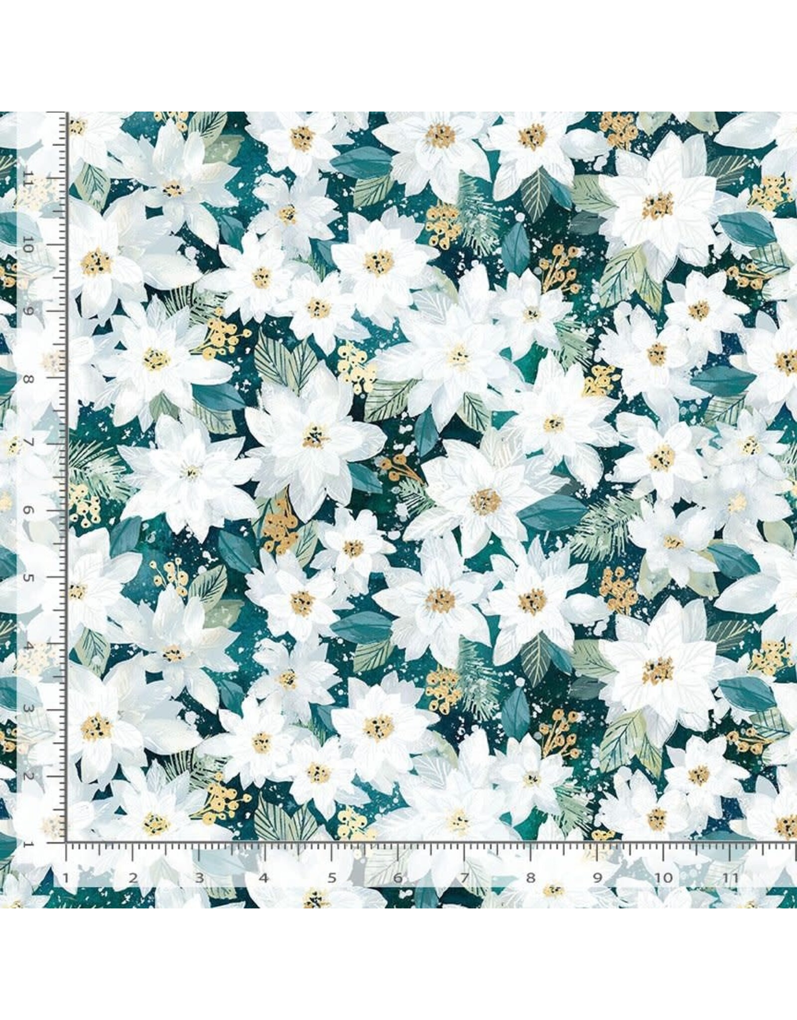 Dear Stella Sweater Weather, Star Poinsettias in Multi, Fabric Half-Yards