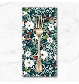 Christmas Collection Sweater Weather, Holiday Poinsettias in Multi Dinner Napkin