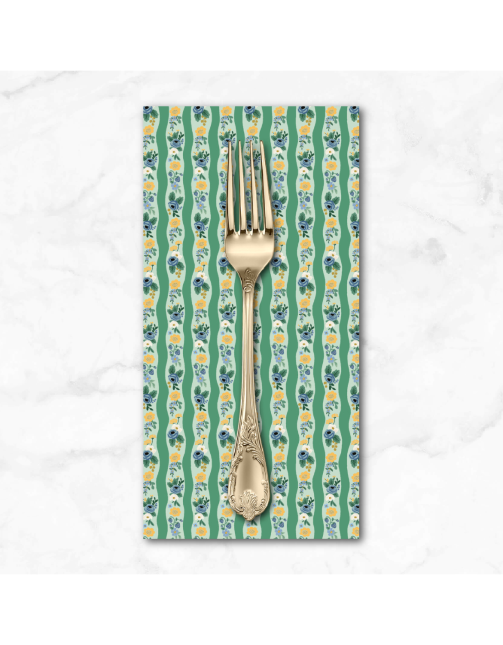 PD's Rifle Paper Co Collection Orchard, Climbing Roses in Mint, Dinner Napkin
