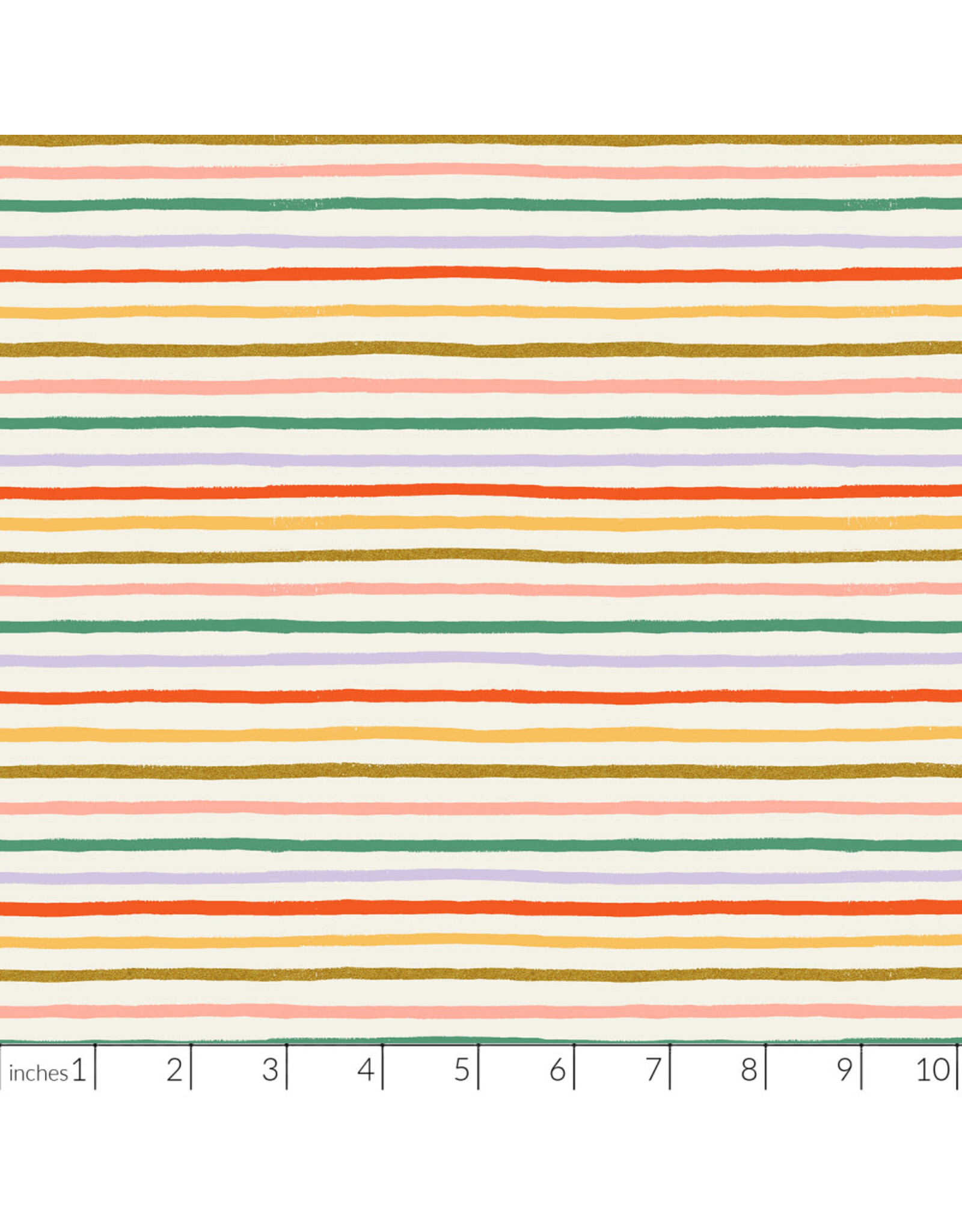 PD's Rifle Paper Co Collection Orchard, Festive Stripe in Cream Multi, Dinner Napkin