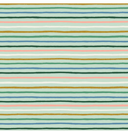 Rifle Paper Co. ON SALE-5 YARD BUNDLE - Orchard, Festive Stripe in Mint Multi with Metallic