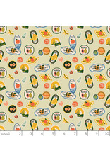 PD's Rifle Paper Co Collection Orchard, Fruit Stickers in Khaki, Dinner Napkin