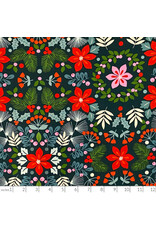 Alexander Henry Fabrics Christmas Time, Joy in Victorian Green , Fabric Half-Yards