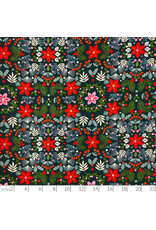 Alexander Henry Fabrics Christmas Time, Joy in Victorian Green , Fabric Half-Yards
