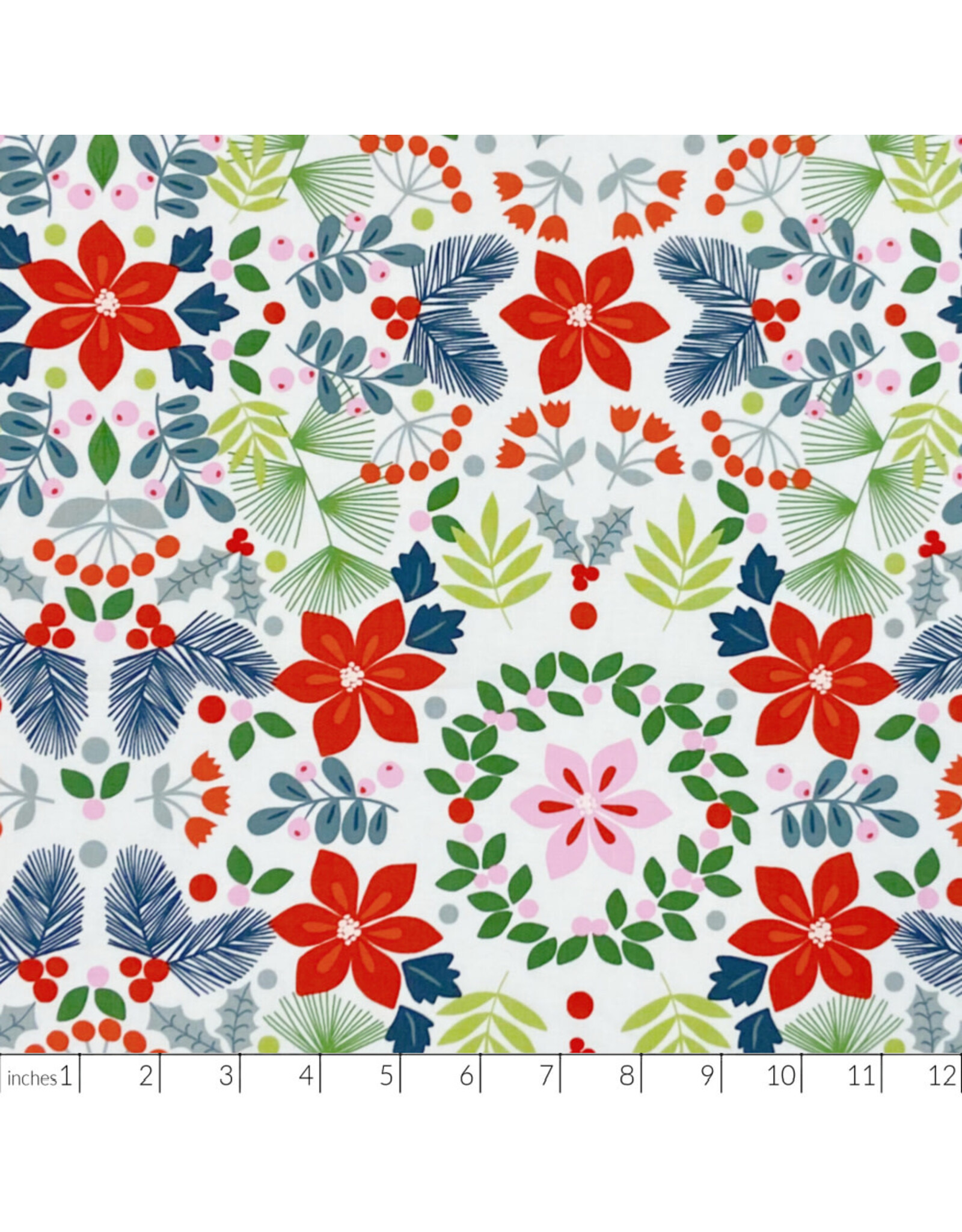 Alexander Henry Fabrics Christmas Time, Joy in Natural , Fabric Half-Yards