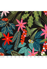 Alexander Henry Fabrics Christmas Time, Merry Berry in Black, Fabric Half-Yards Alexander Henry Fabrics Christmas Time, Merry Berry in Black, Fabric Half-Yards