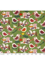 Alexander Henry Fabrics Christmas Time, Winter Partridge in Pine, Fabric Half-Yards