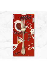 Christmas Collection Christmas Time, Winter Partridge in Red, Dinner Napkin