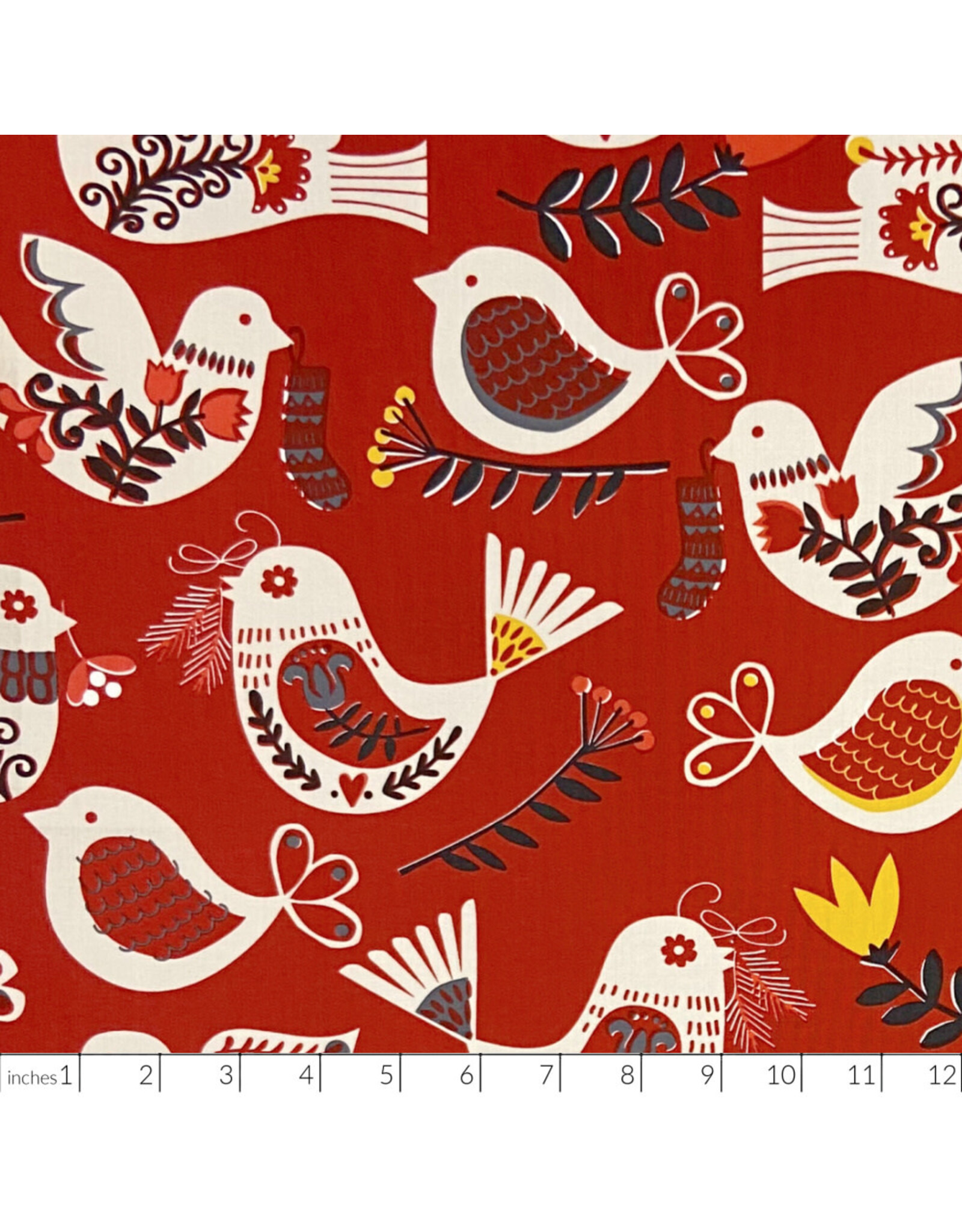 Christmas Collection Christmas Time, Winter Partridge in Red, Dinner Napkin
