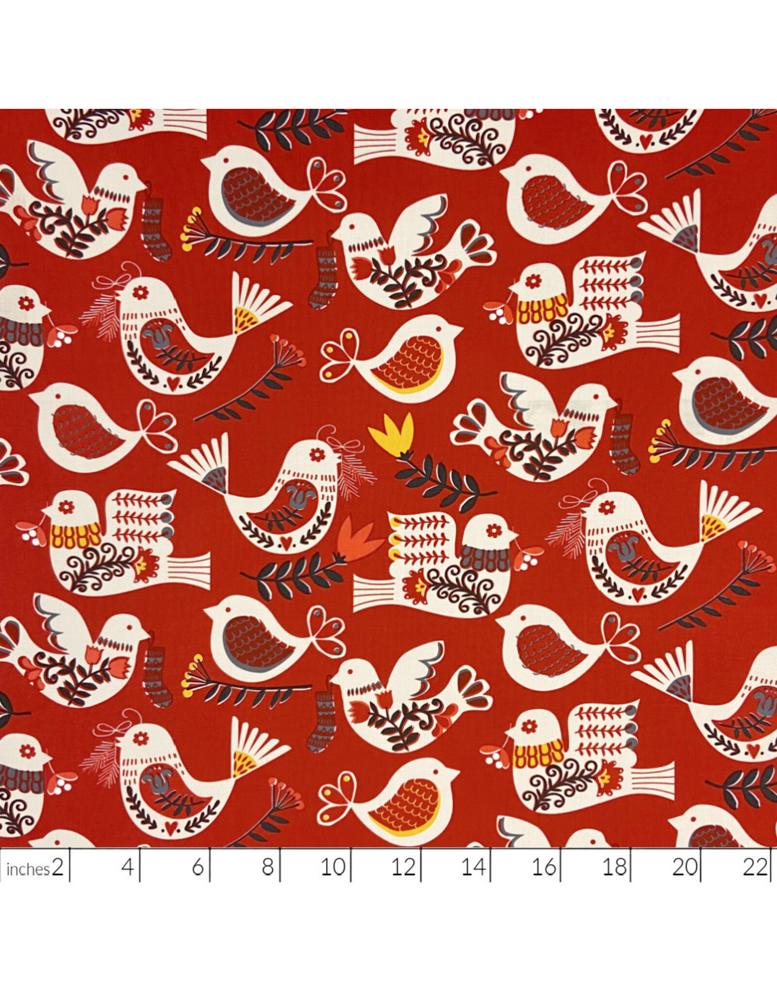 Christmas Collection Christmas Time, Winter Partridge in Red, Dinner Napkin